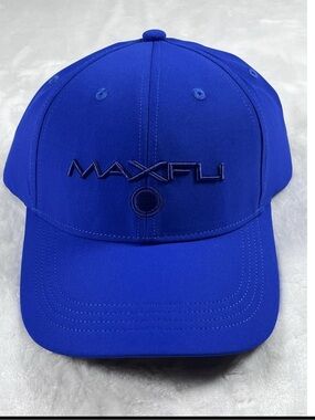 NWT MAXFLI Royal Blue Logo Tech Golf Cap Hat adjustable $24